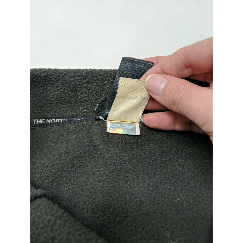 The North Face Fleece Fall‎ Jacket Coat Zip-Up Black Men Size Medium M Light VTG